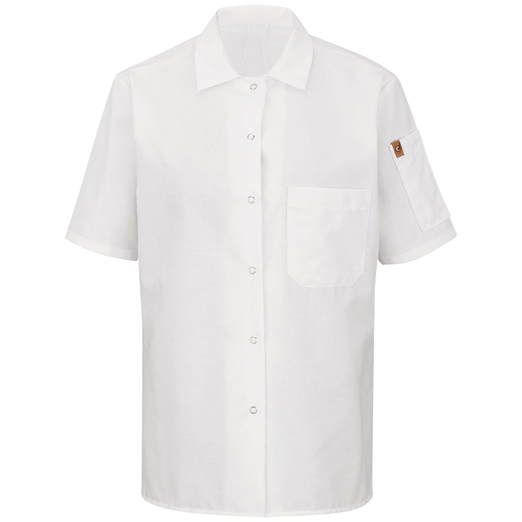 Women's Short Sleeve Cook Shirt with OilBlok + MIMIX®