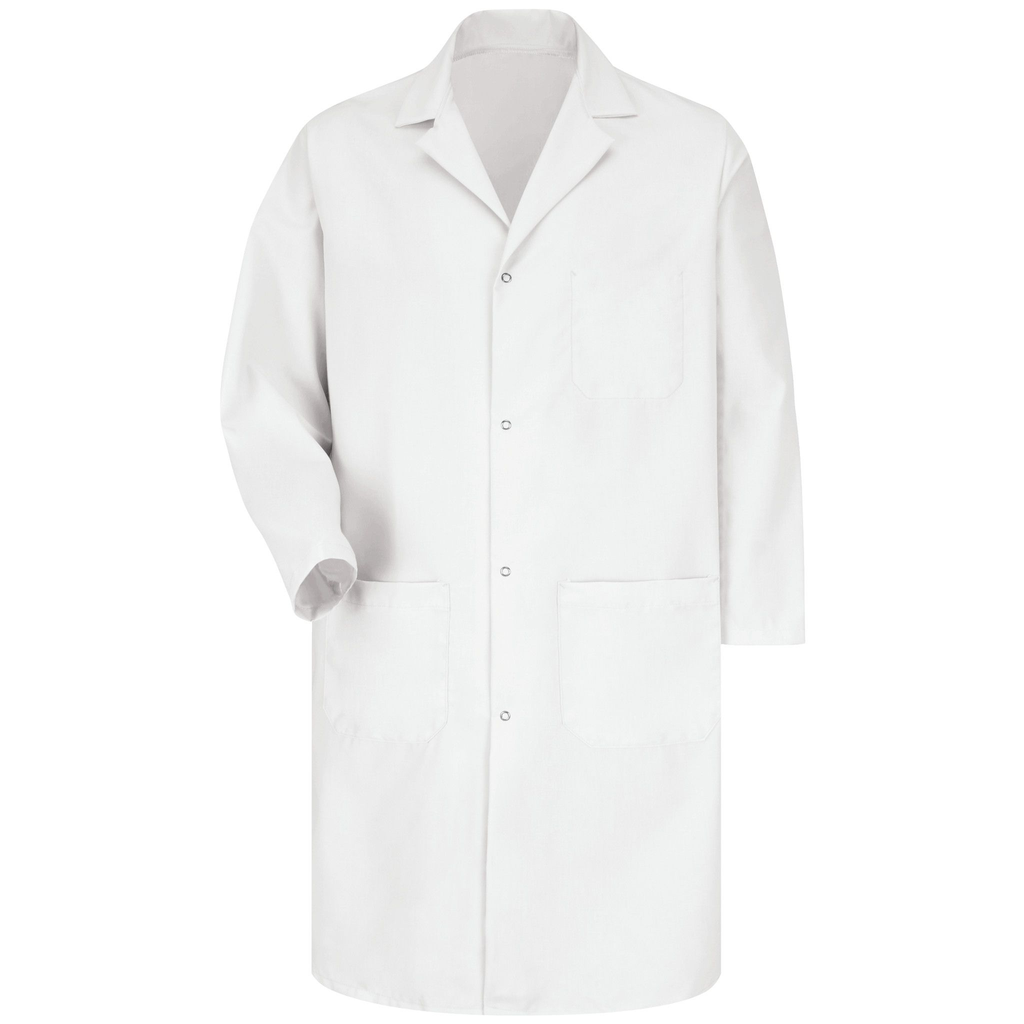 Men's Gripper-Front Lab Coat