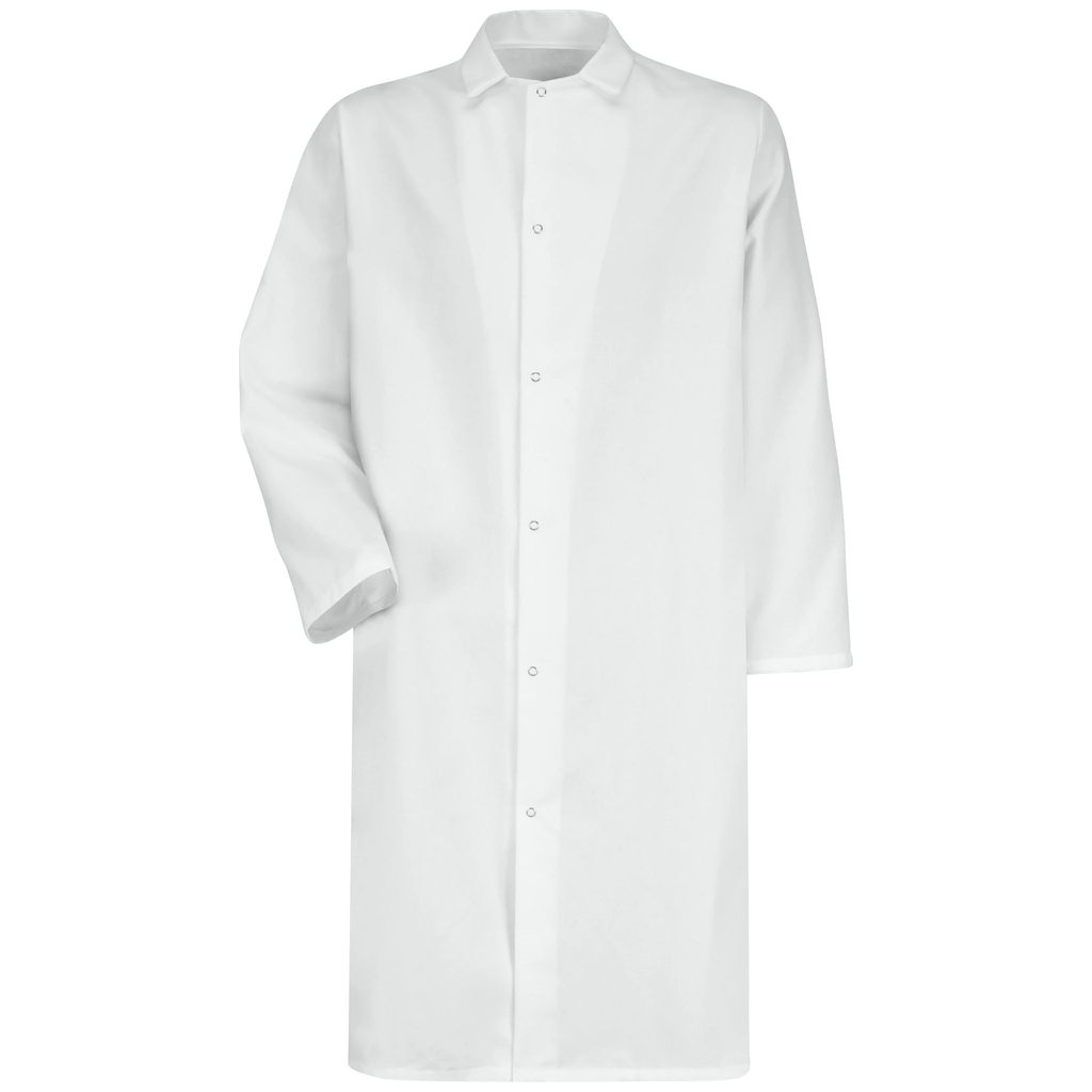 Gripper-Front Butcher Frock without Pockets
