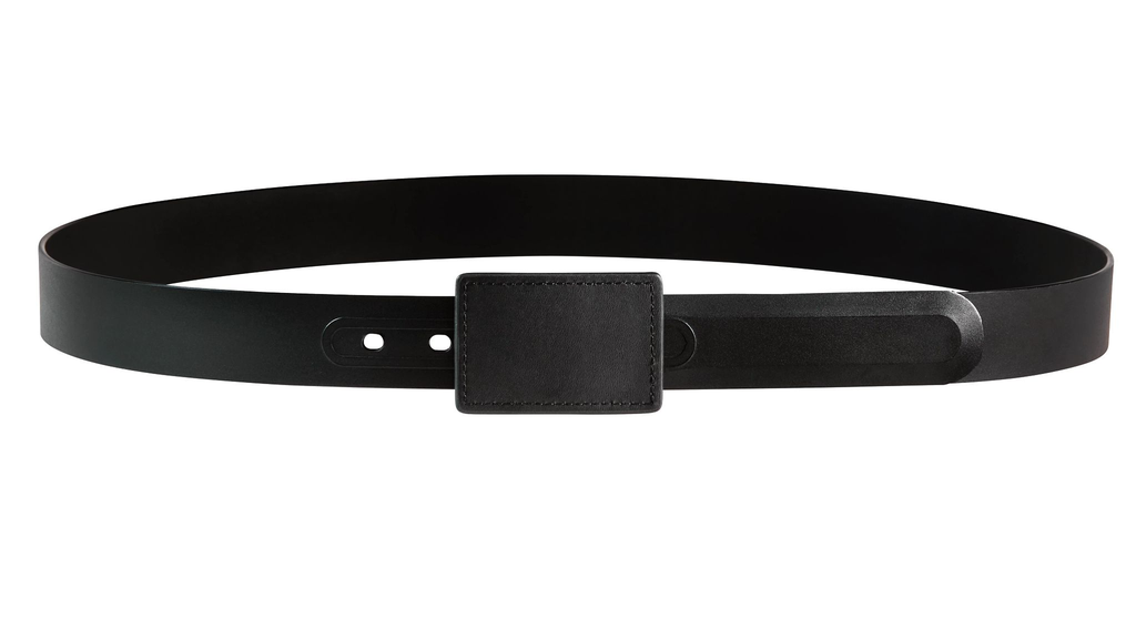 Plain Black Belt with Scratchless Buckle