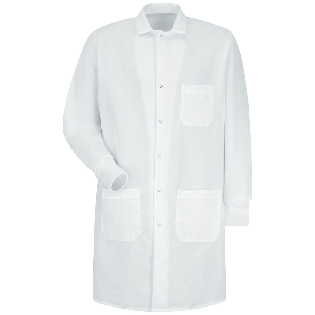 Unisex Specialized Cuffed Lab Coat with Exterior Pocket