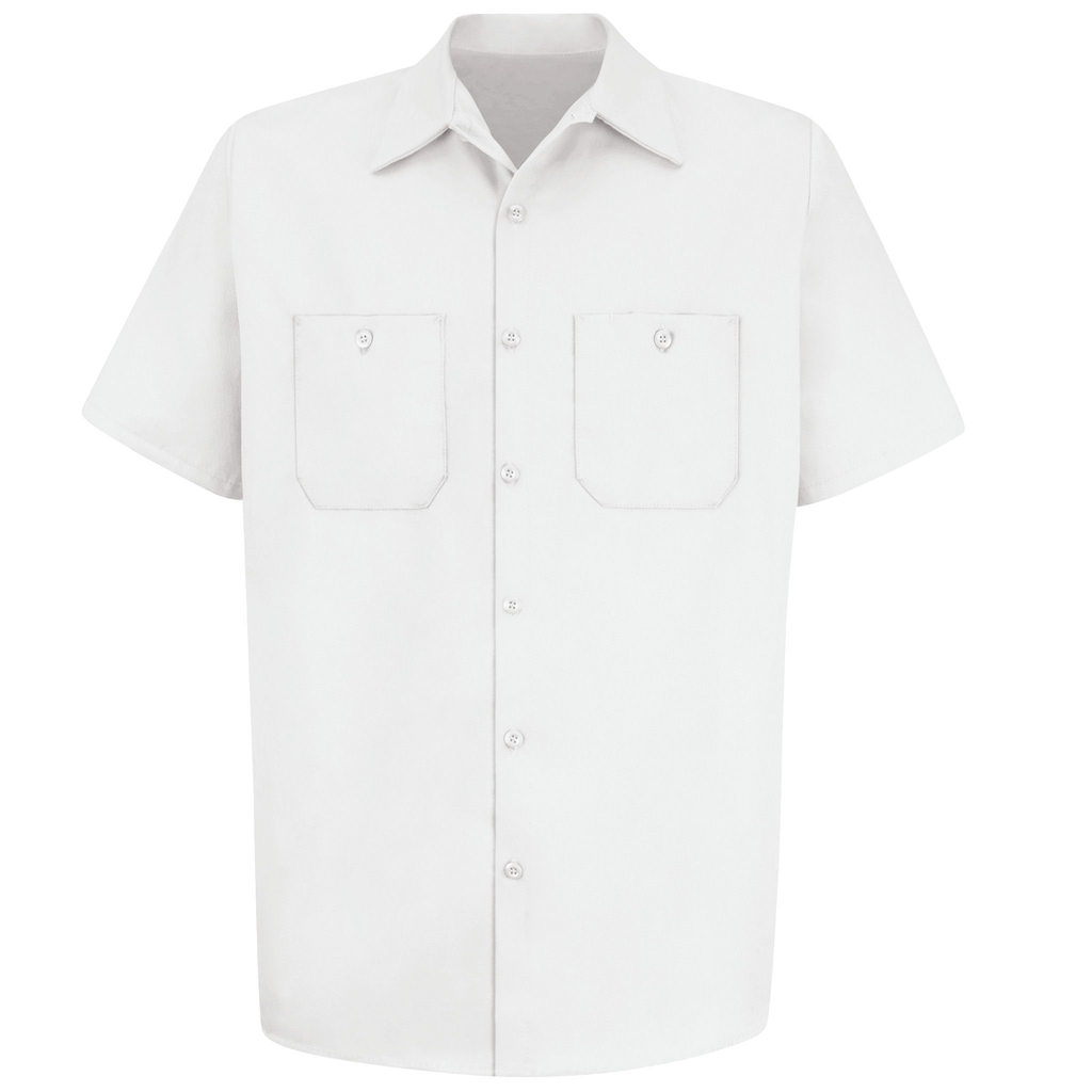 Men's Short Sleeve Wrinkle-Resistant Cotton Work Shirt