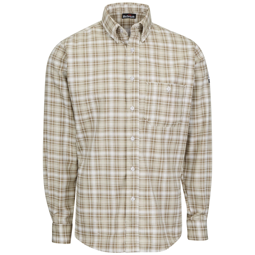 Men’s Long Sleeve Plaid Dress Shirt