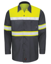 Hi-Visibility Long Sleeve Color Block Ripstop Work Shirt - Type O, Class 1