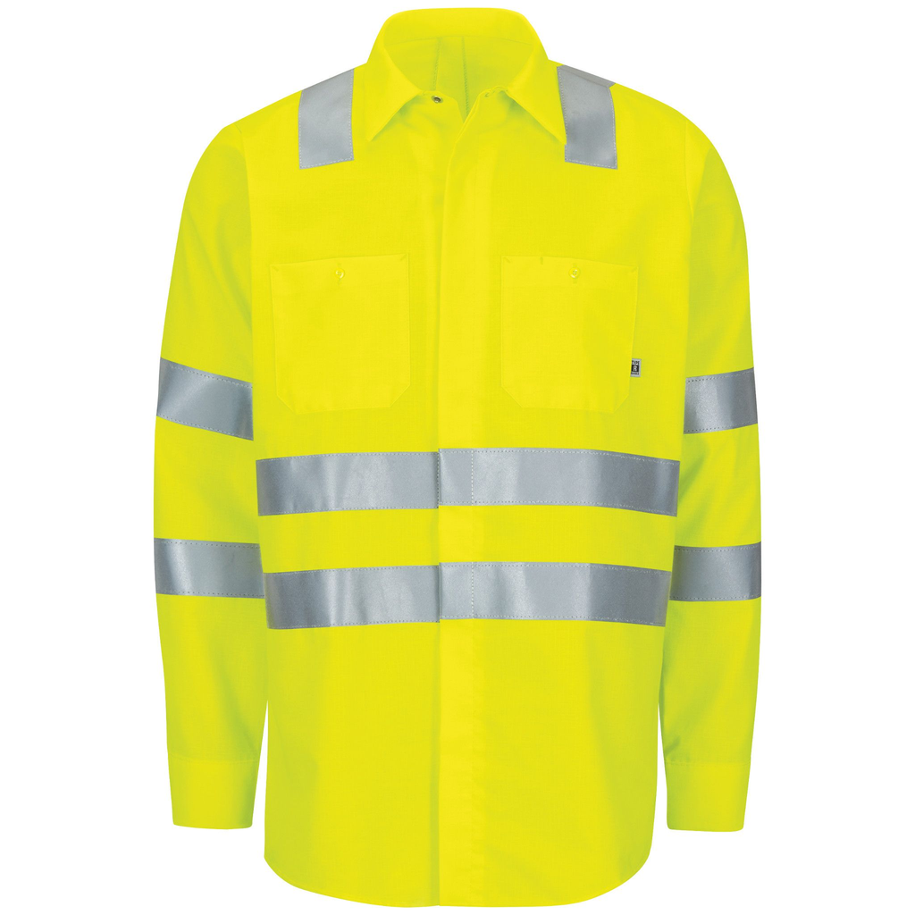 Long Sleeve Hi-Visibility Ripstop Work Shirt with MIMIX® + OilBlok, Type R Class 3