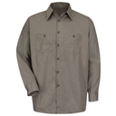Men's Long Sleeve Microcheck Uniform Shirt