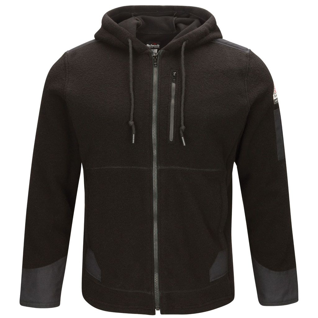 Men's Front Zip Modacrylic Blend Fleece Hoodie