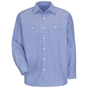 Men's Long Sleeve Industrial Striped Work Shirt