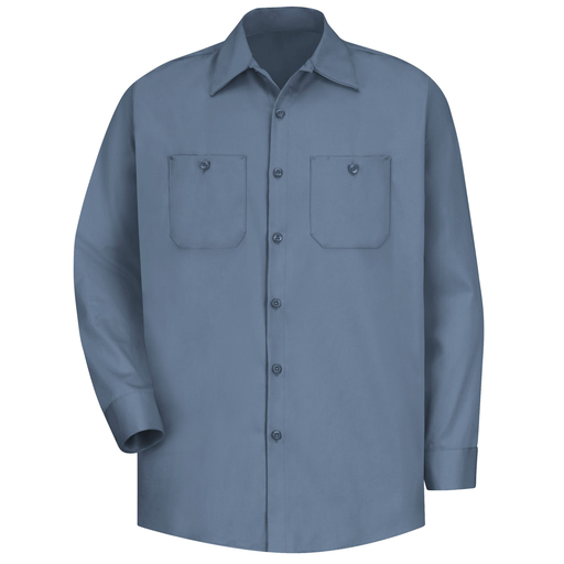 Men's Long Sleeve Wrinkle-Resistant Cotton Work Shirt