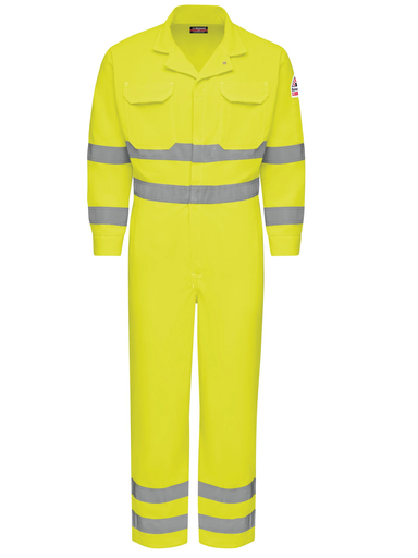 Men's Lightweight FR Hi-Visibility Deluxe Coverall with Reflective Trim