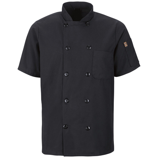 Men's Short Sleeve Chef Coat with OilBlok + MIMIX®