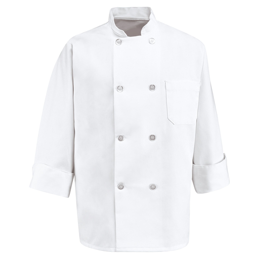 Eight Pearl Button Chef Coat