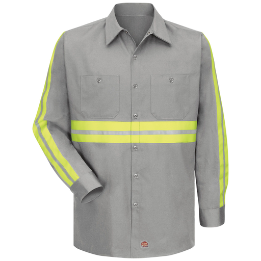 Long Sleeve Enhanced Visibility Cotton Work Shirt