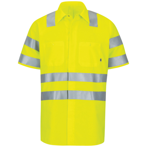 Short Sleeve Hi-Visibility Ripstop Work Shirt with MIMIX® + OilBlok, Type R Class 3
