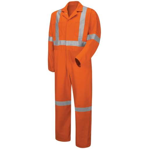 Hi-Visibility Button-Front Coverall With CSA Compliant Reflective Trim