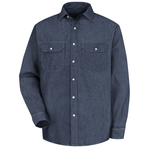 Men's Long Sleeve Deluxe Denim Shirt