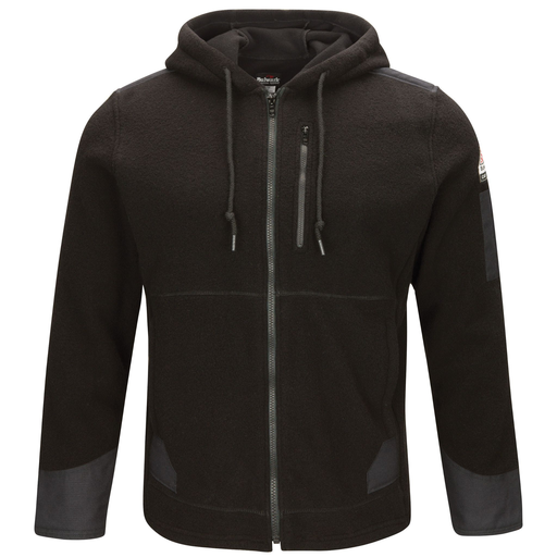 Men's Front Zip Modacrylic Blend Fleece Hoodie