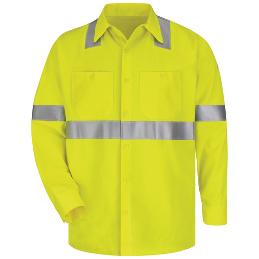 Men's Midweight FR Hi-Visibility Work Shirt
